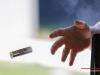 Lyndon Sosa of Luxembourg throws away his ammunition during Trapshooting @JPEE